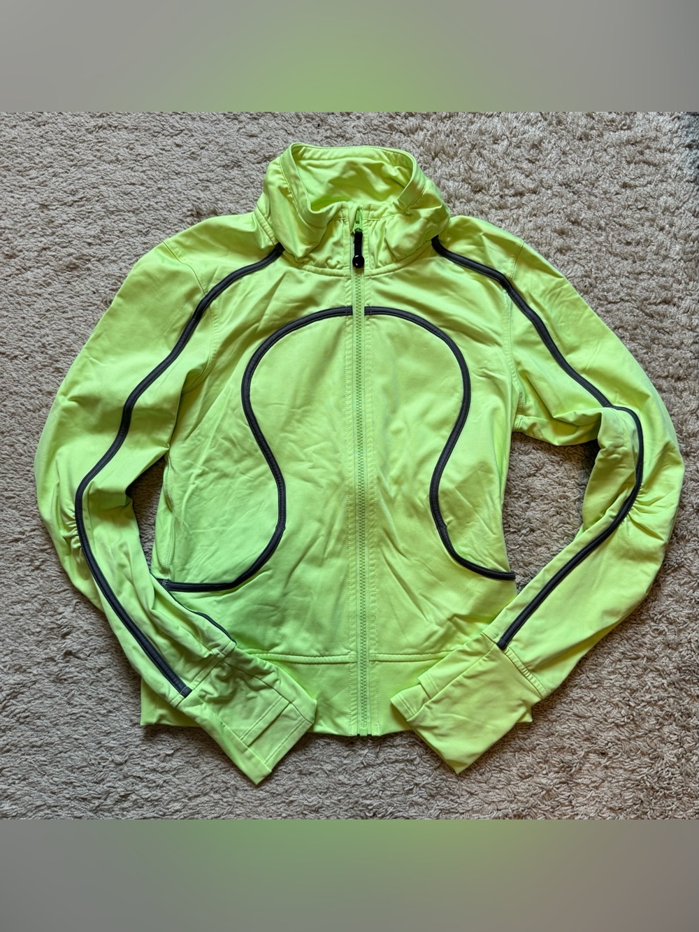 lululemon athletica Neon Lime Full-Zip Jacket
